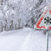Schneefall und Glätte auf der Straße in Tecklenburg