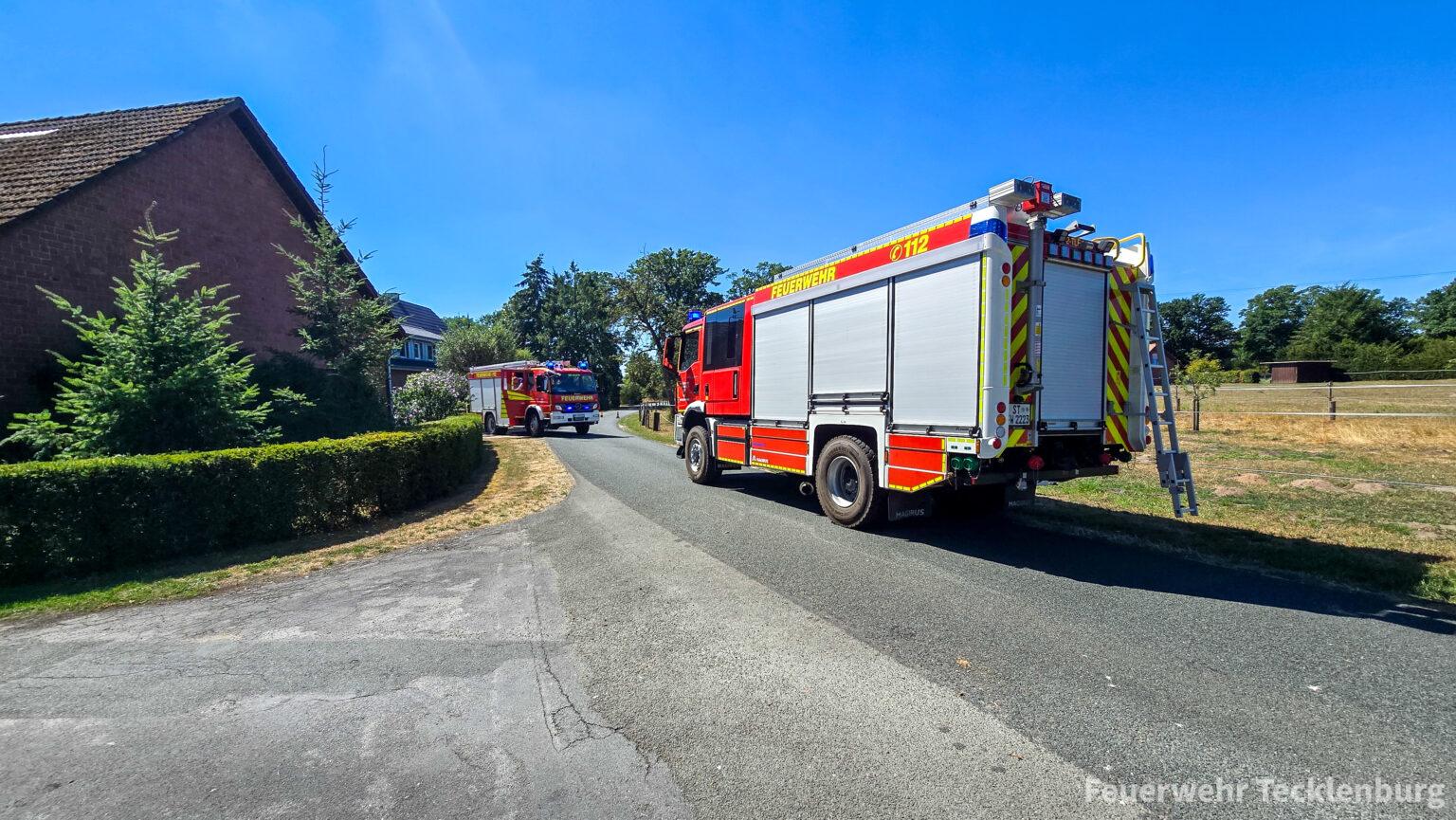 Feuerwehr Brochterbeck zu Brand alarmiert – PV-Modul war durchgebrannt